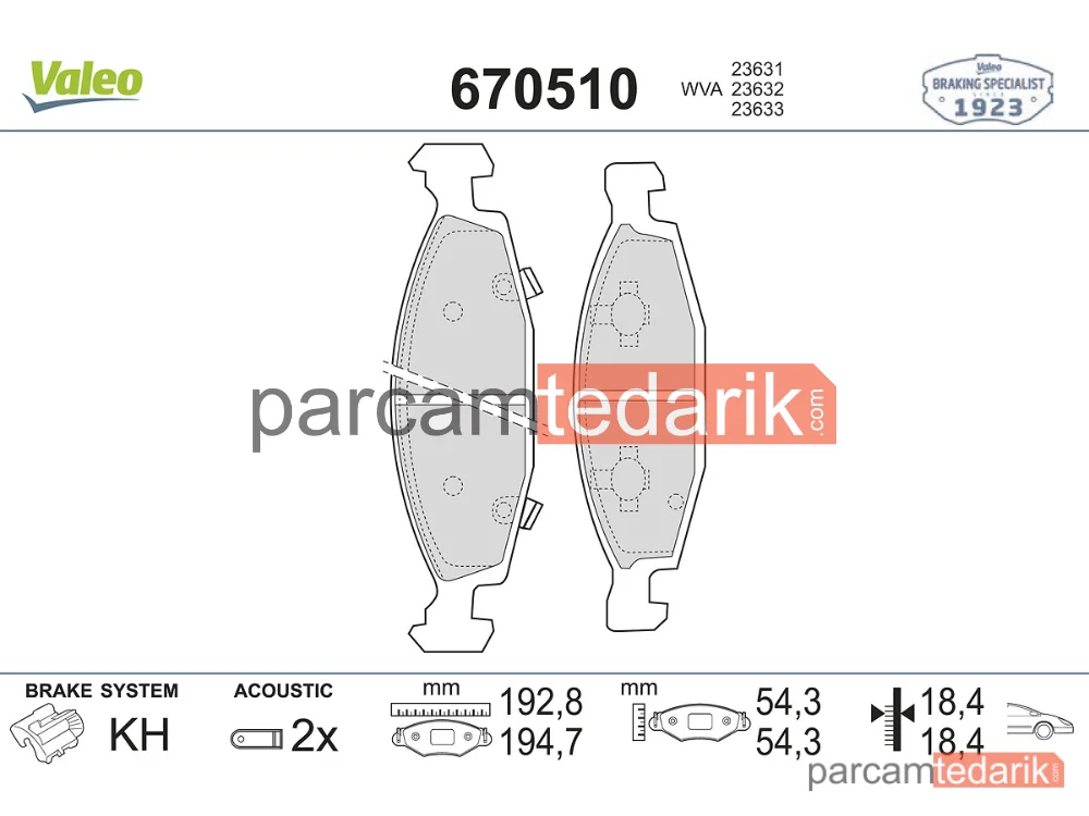 670510 | Fren Balatası — Jeep Grand Cherokee II